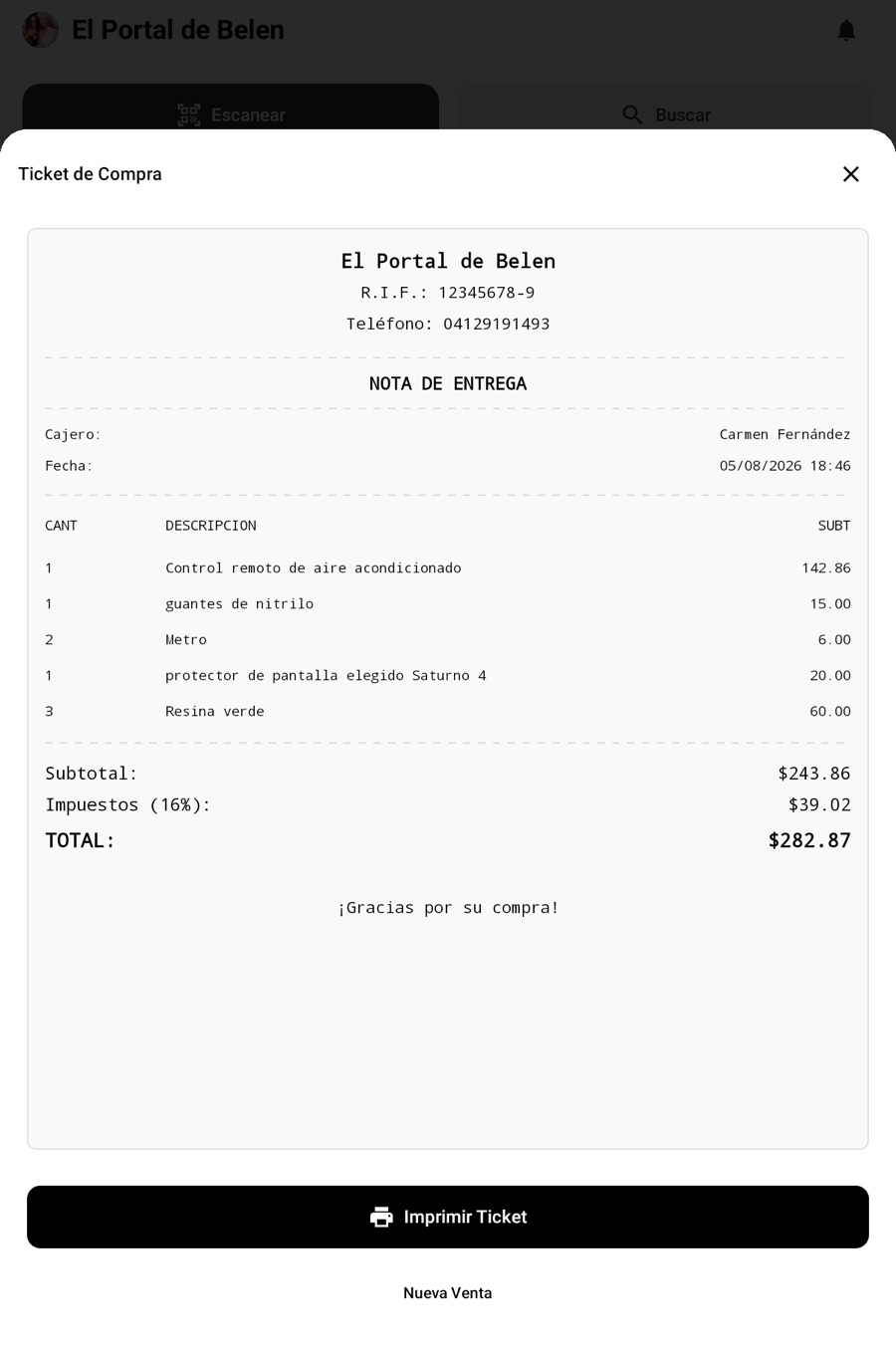 Ticket de compra